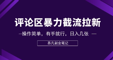 评论区暴力截流拉新：捡钱项目，操作简单，有手就行，日入几张-青年云网创—高质量项目商城