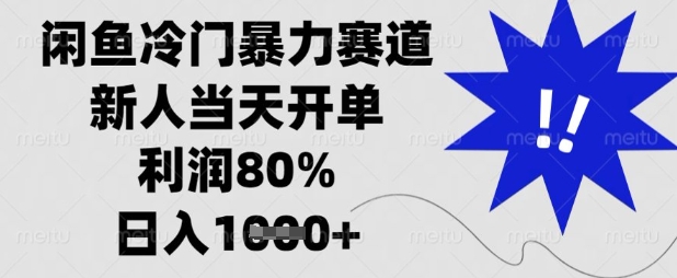 闲鱼冷门暴力赛道，新人当天开单，利润80%，日入数张【揭秘】-青年云网创—高质量项目商城